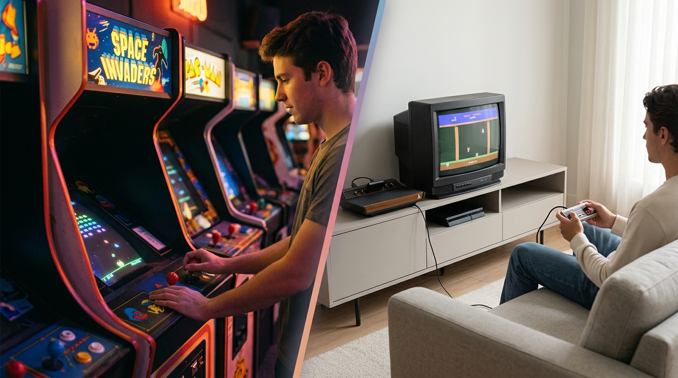 Arcade Spiele 80er: Spielhalle vs. Heimkonsole